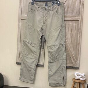 KUHL Liberator Convertible Stealth Zip off System Men's Beige Cargo Pants